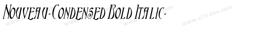 Nouveau-Condensed Bold Italic字体转换